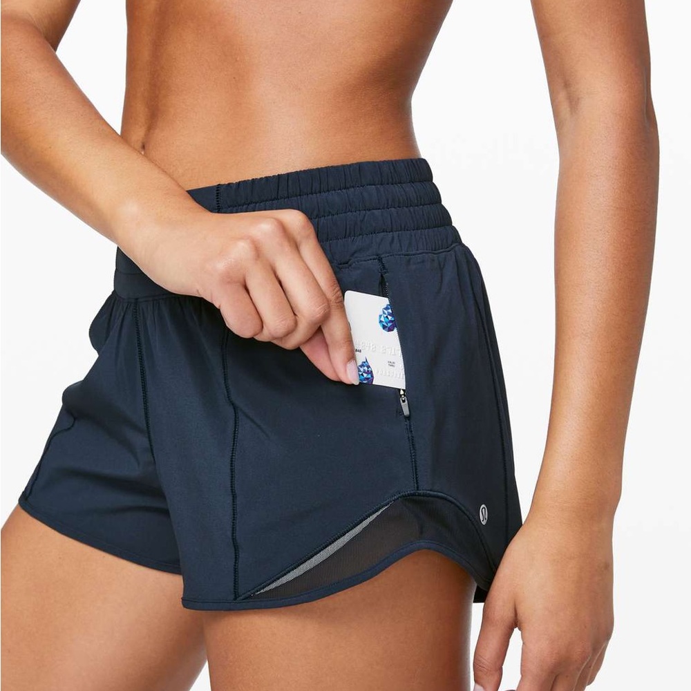 Lululemon Navy Hotty Hots Shorts size 4